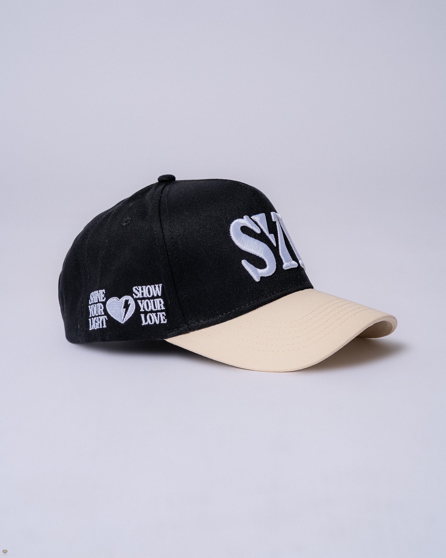 Black & Creme Trucker Hat