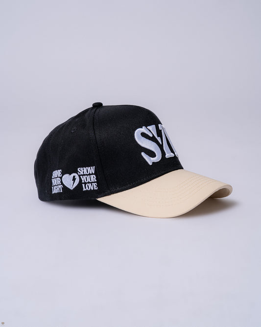 Black & Creme Trucker Hat